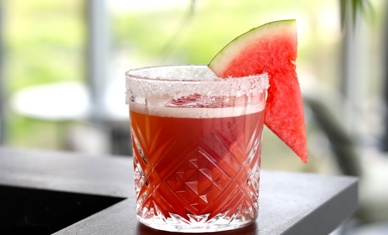 Watermelon Cocktail At Unity Sky Lounge